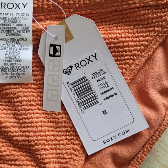 Nwt Roxy | sun memory full coverage bikini bottom crinkle texture - Picture 6 of 9
